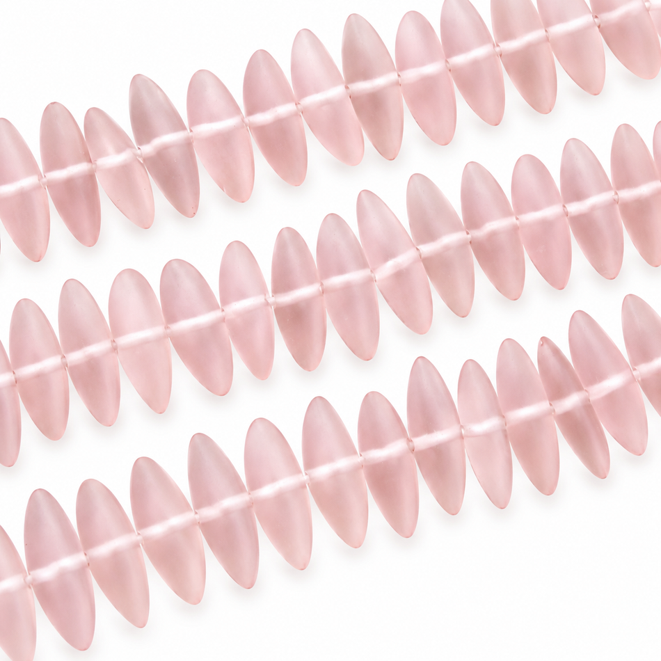 Matte Resin Slice Bead 28mm Strand