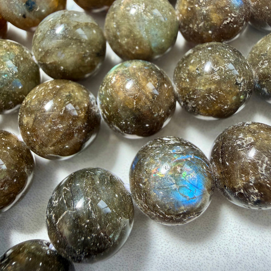 Round Labradorite Bead 12mm Strand