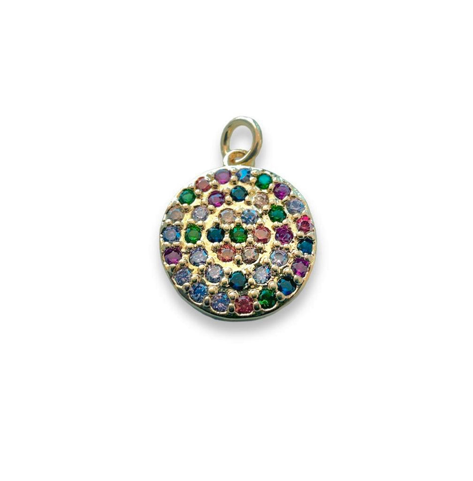 Multicolor Zirconia Pendant, 1pc