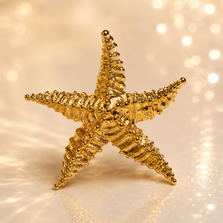Gold-Filled Starfish Pendant, 78mm 1pc