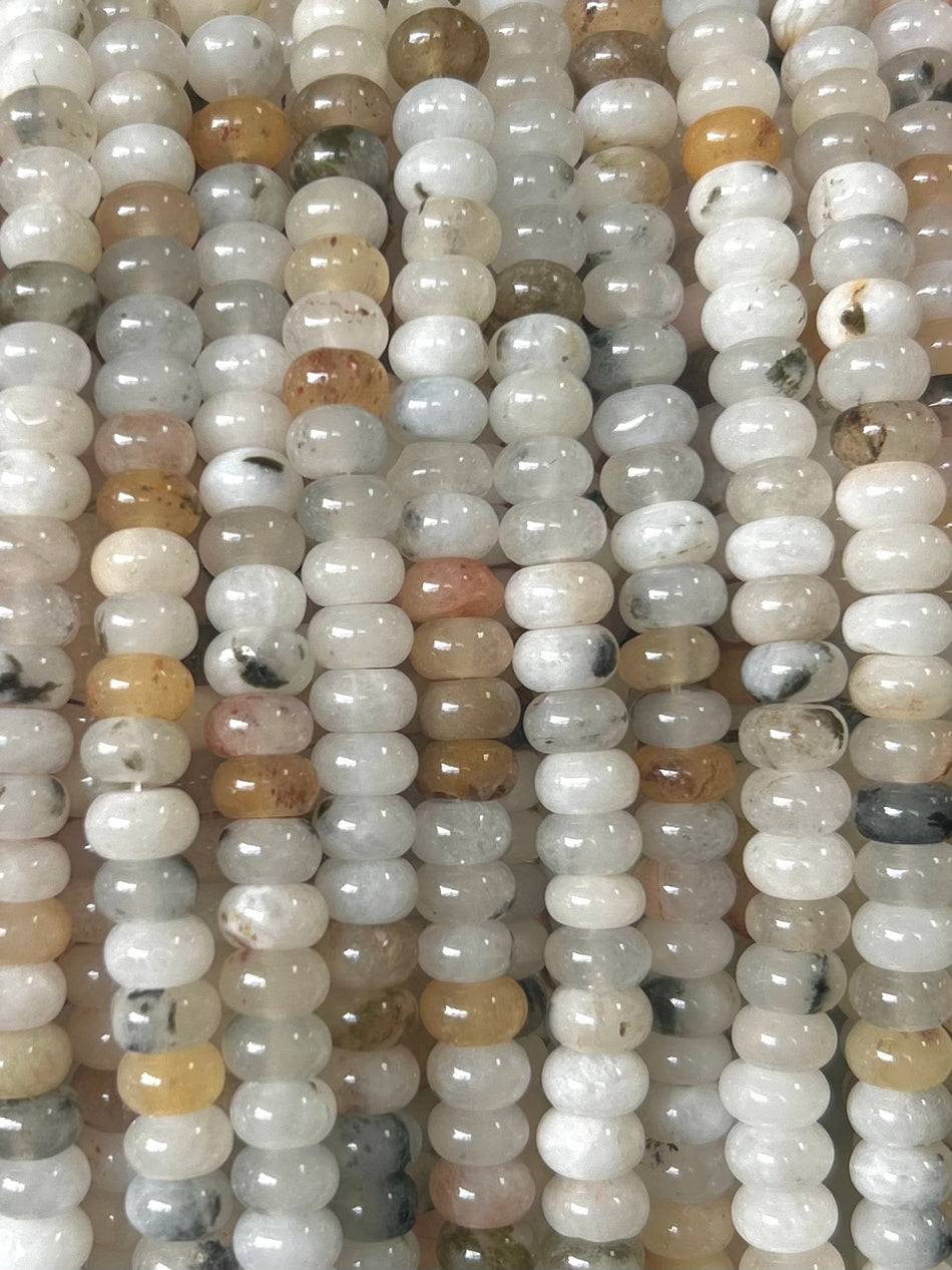 Rondelle Jade Bead Strand, 8mm