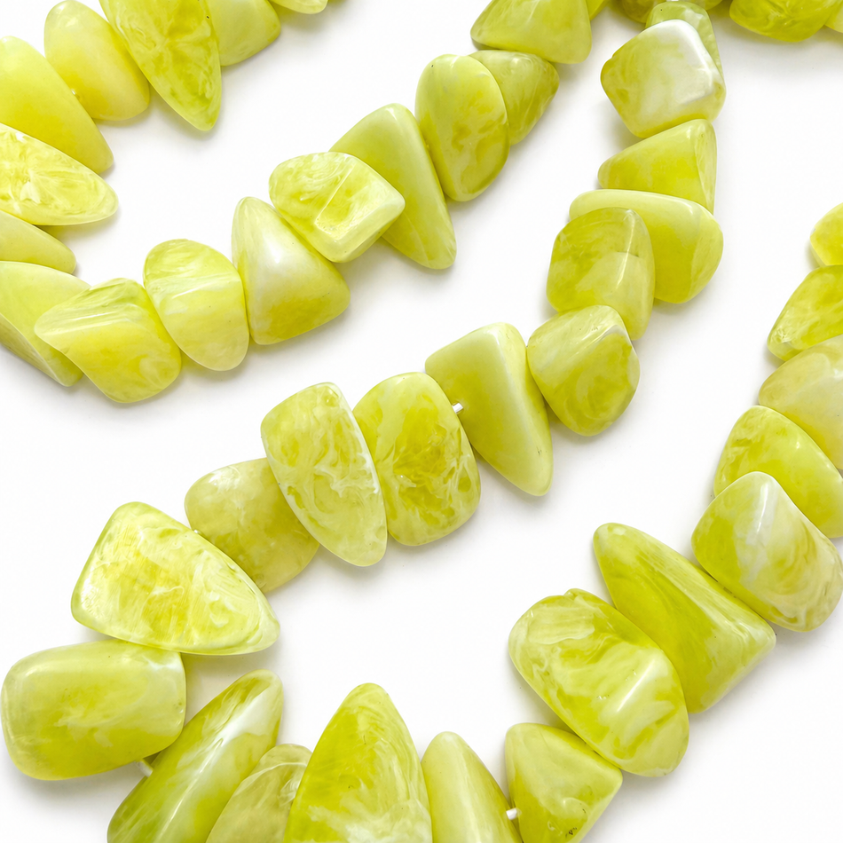 Resin Chunk Bead 24mm Strand