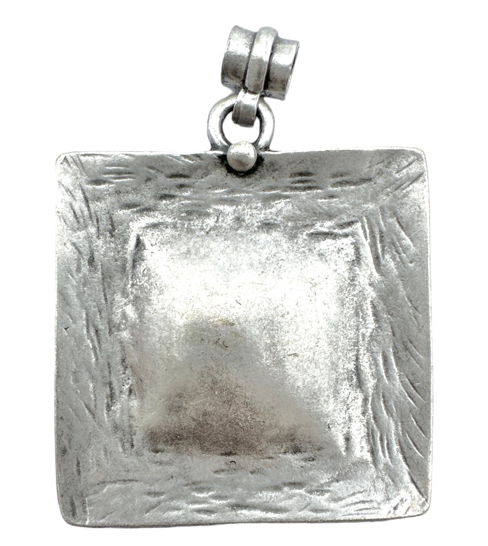 Zamak Square Pendant 2inch, 1pc