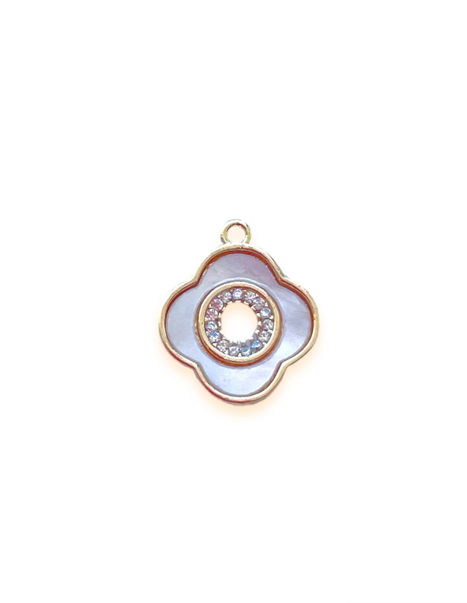 Gold Filled Shell Flower Pendant, 1pc