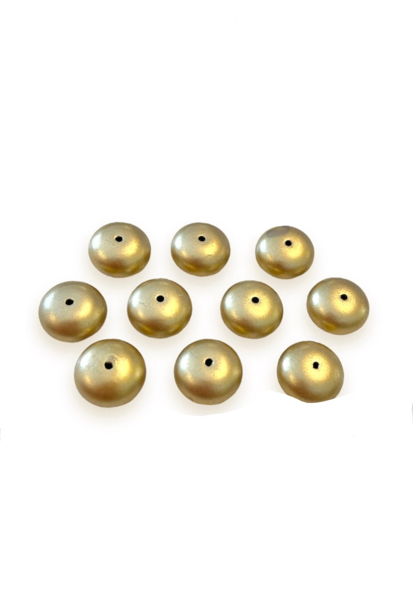 Gold Plastic Bead Rondelle,10pcs