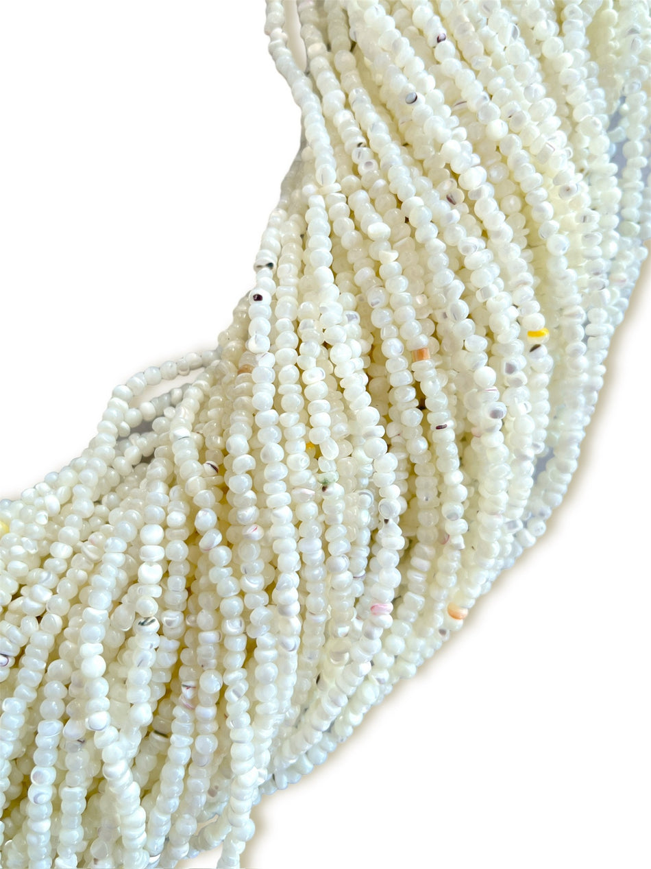 Natural Shell Bead Strand, 4-6mm