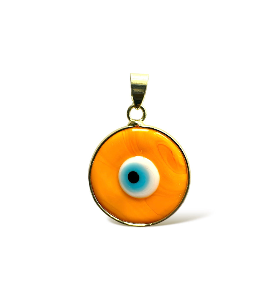 Crystal Evil Eye Pendant 20mm, 1pc