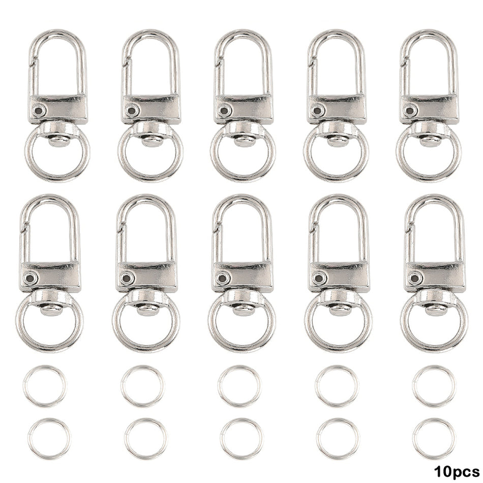 Silver-Plated Swivel Clasp 34mm, 2pcs