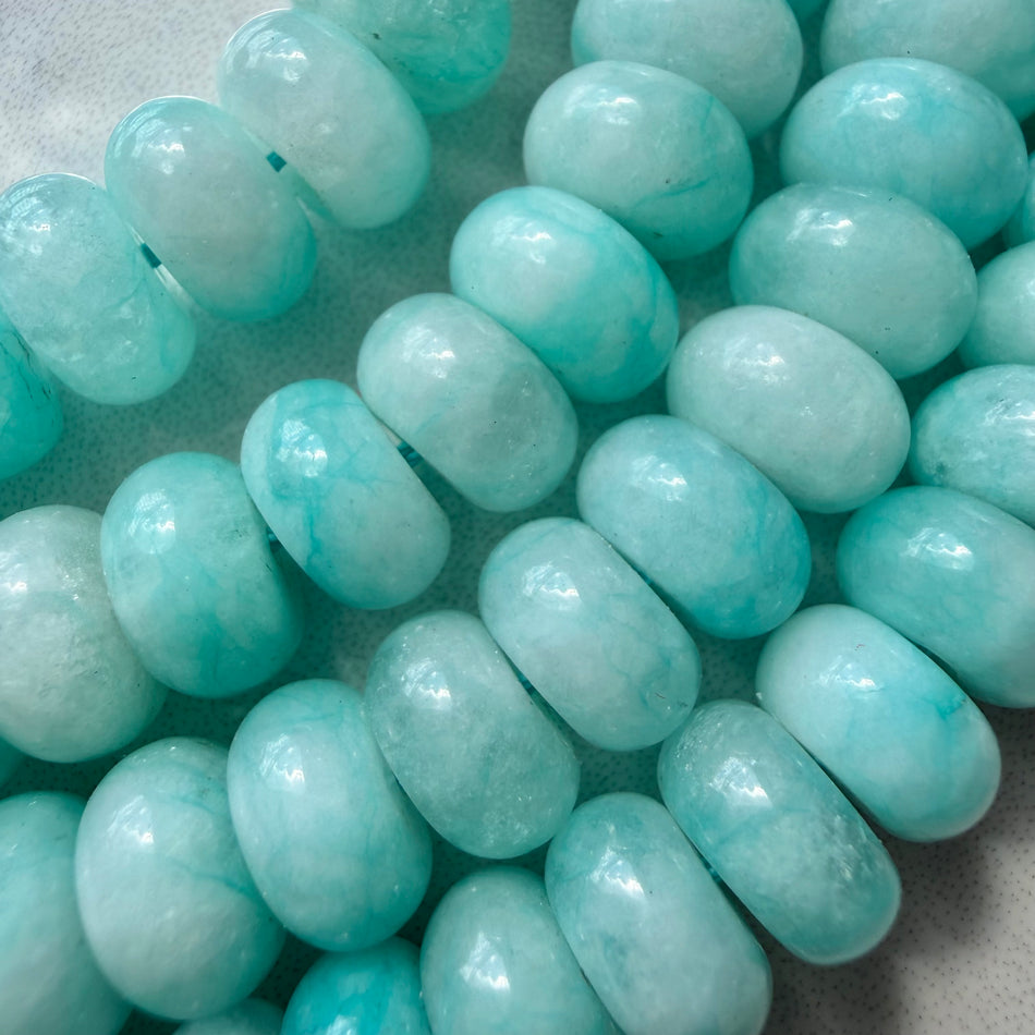 Agate Rondelle Bead 10mm Strand