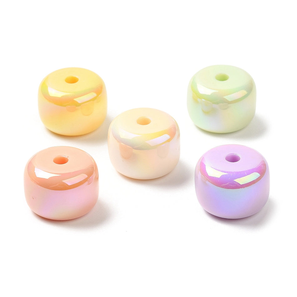 Iridescent Mixed Color Rondelle Acrylic Beads 19mm, 5pcs