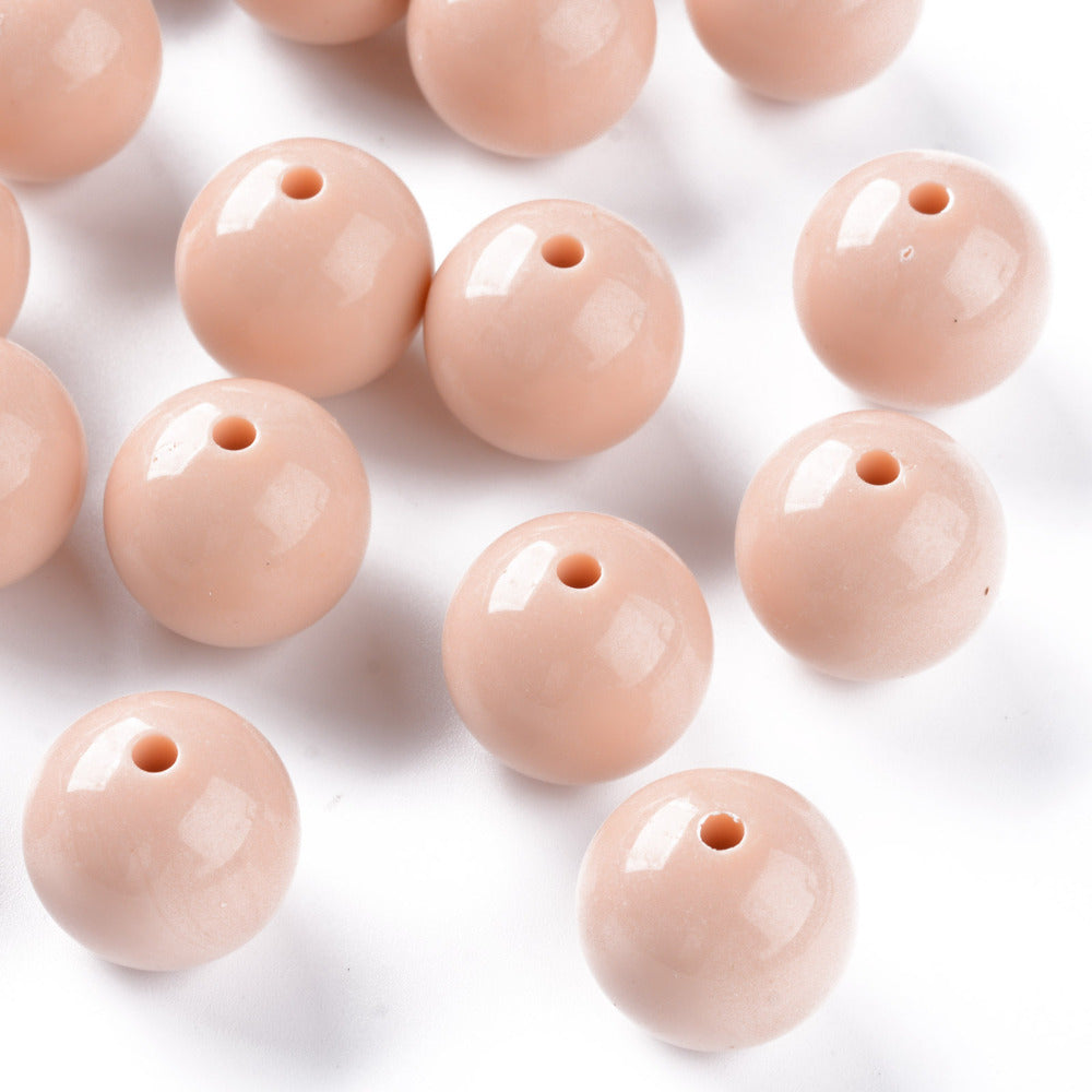 Solid Color Round Acrylic Beads 20mm, 10pcs – Damaris Beads