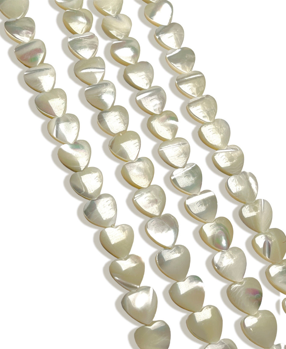 Heart Shell Bead Strand, 12mm