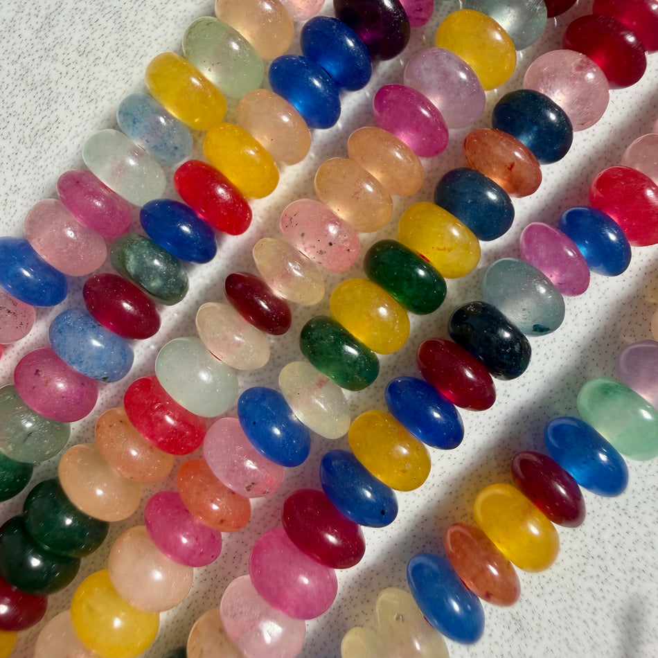 Multicolor Agate Rondelle Bead 4mm Strand