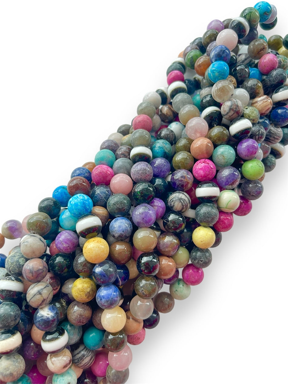 Multi Gemstone Round Strand, 12mm