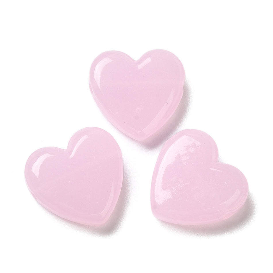 Lampwork Heart Bead 20mm, 2pcs