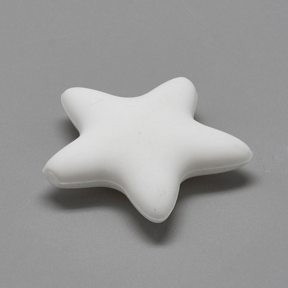 Star Silicone Bead 37mm, 4pcs