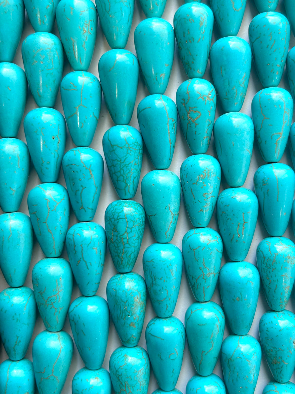 Turquoise Howlite Drop Strand, 20mm