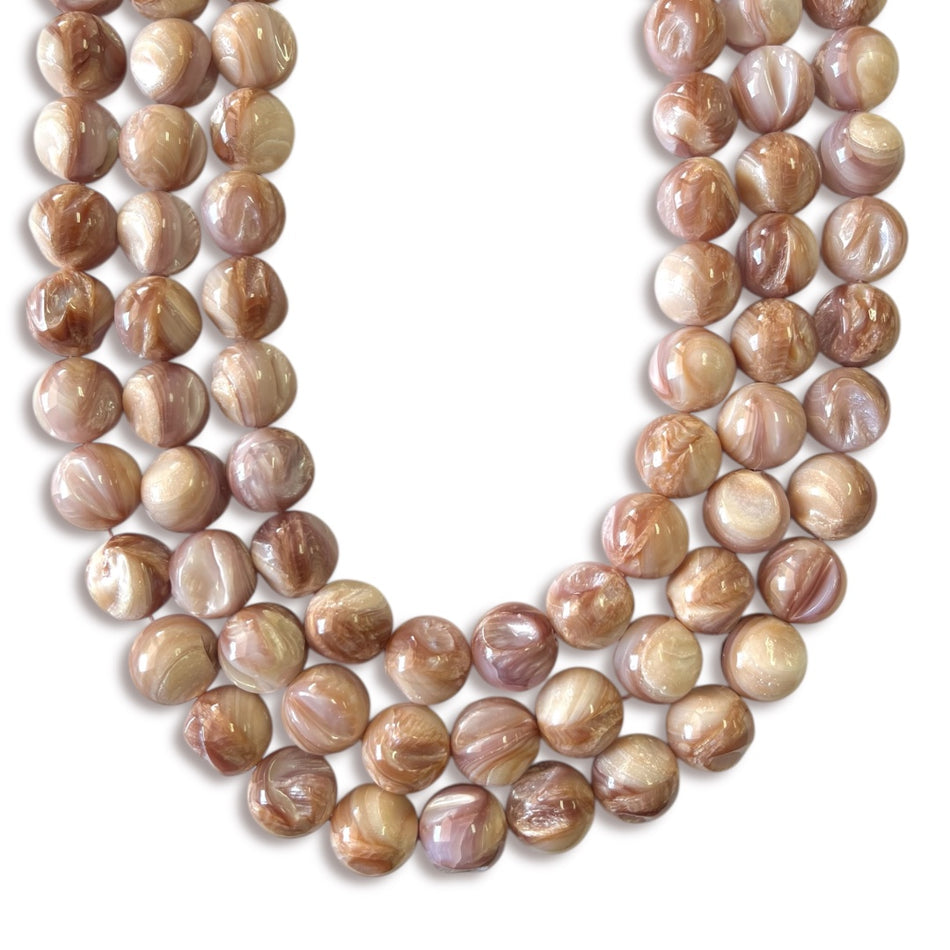 Round Shell Bead Strand, 16mm