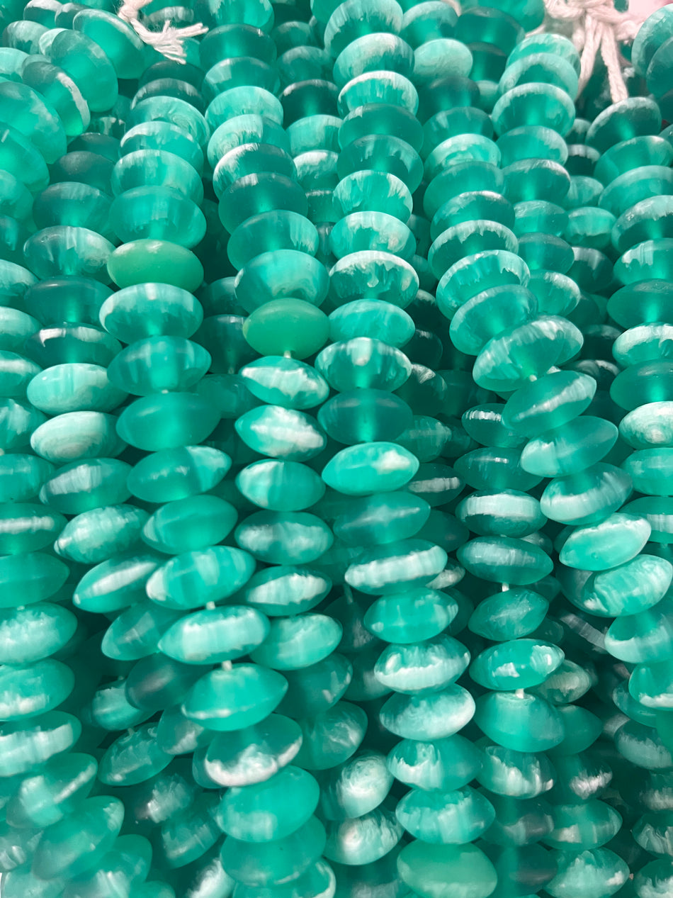 Rondelle Resin Bead Strand, 16mm