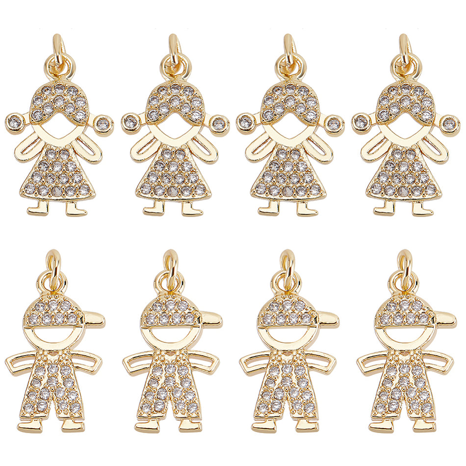 Gold Filled Zirconia Kids, 1pcs