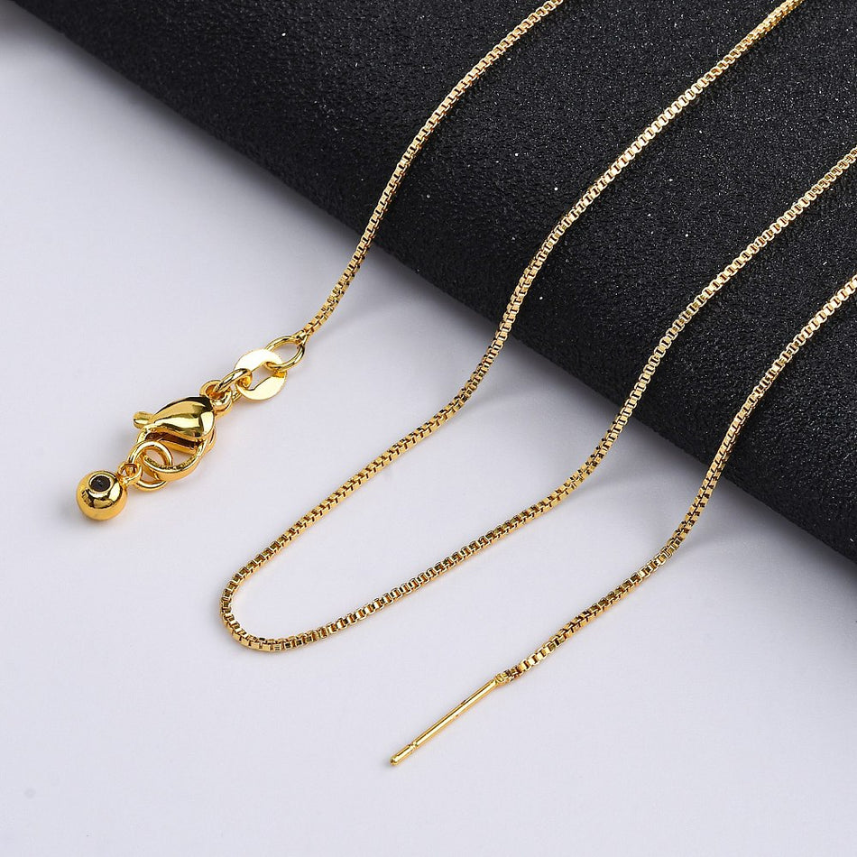 Adjustable Chain Necklace, Gold-Filled, 18.3 inch, 1pc