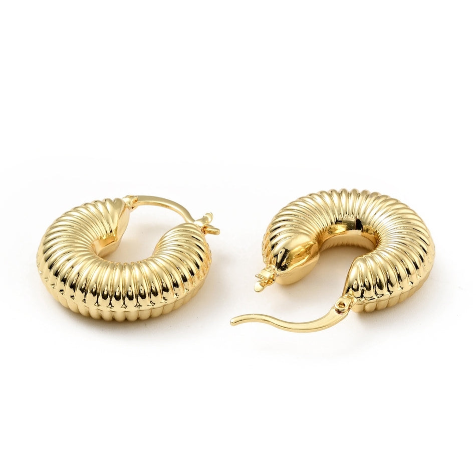 Gold-Filled Croissant Hoops, 1 Pair