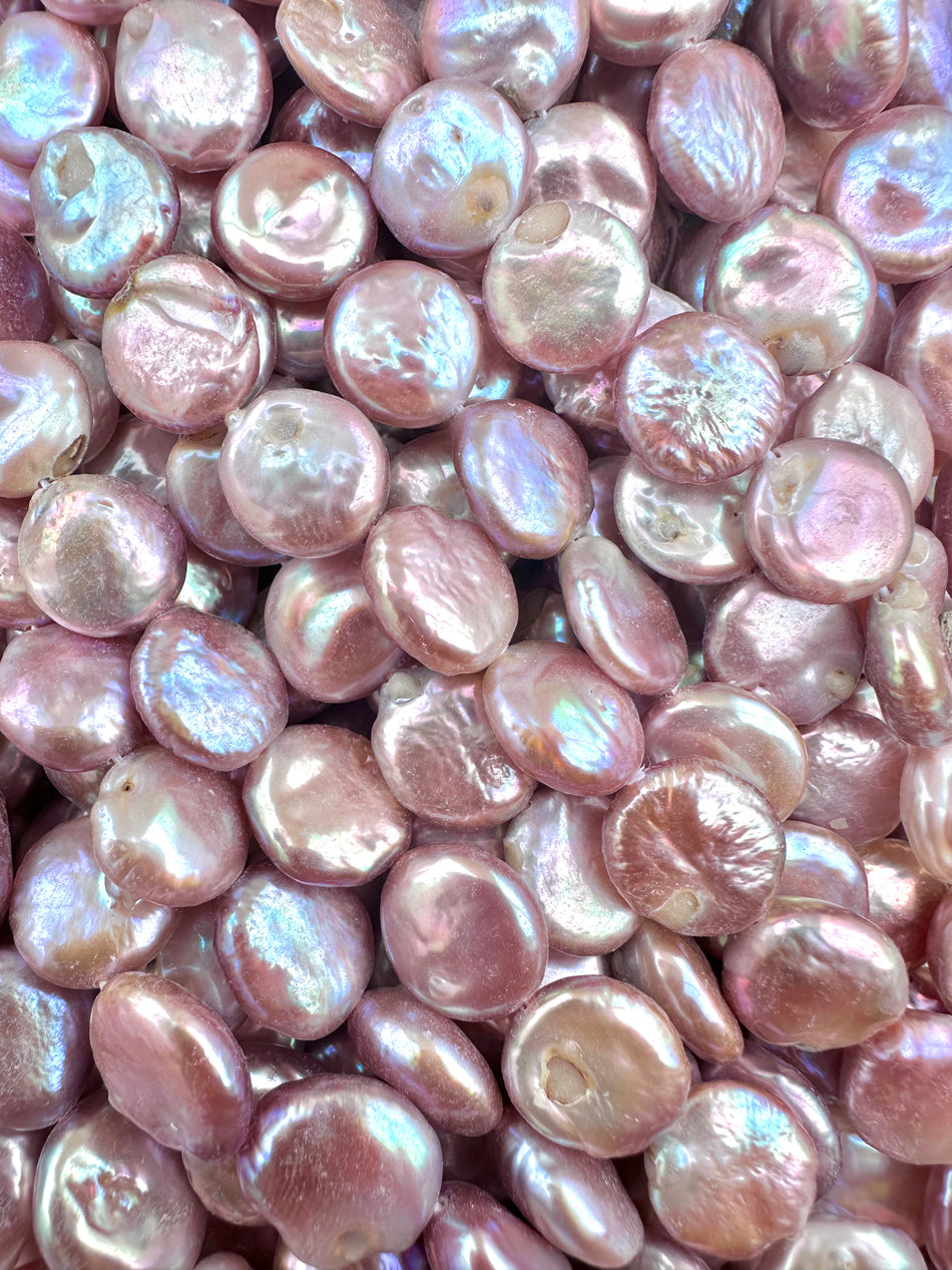 Freshwater Coin Pearl Strand, 12-14mm