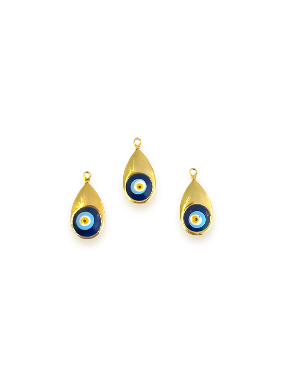 Gold-Filled Evil Eye Pendant, 2pcs