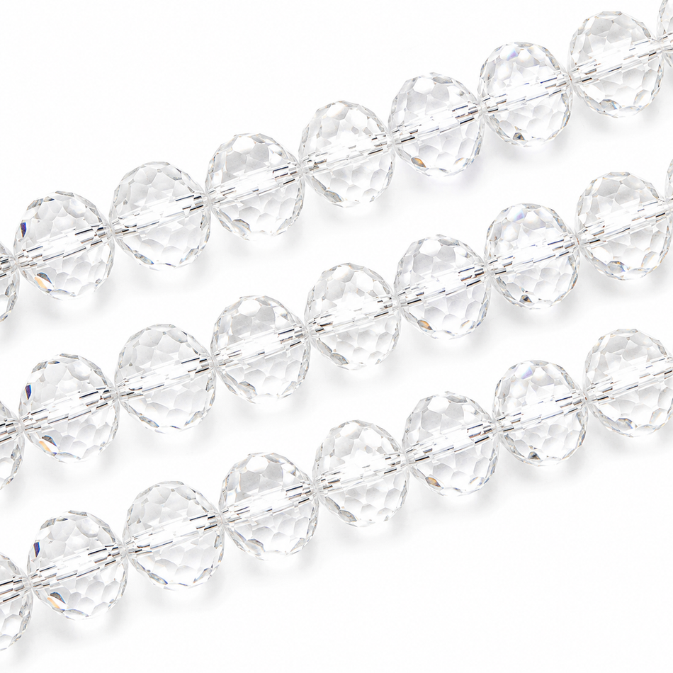 Faceted Rondelle Crystal Bead Strand, Bead Size 20mm