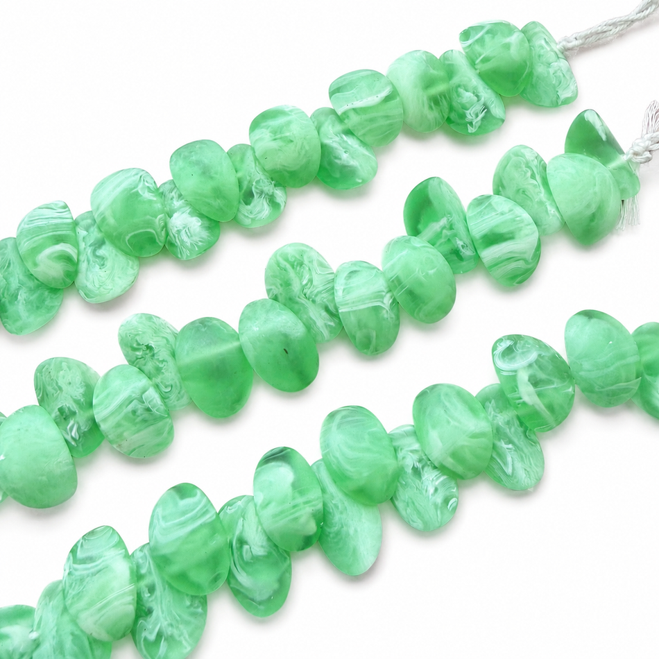 Matte Resin Drop Bead 22mm Strand