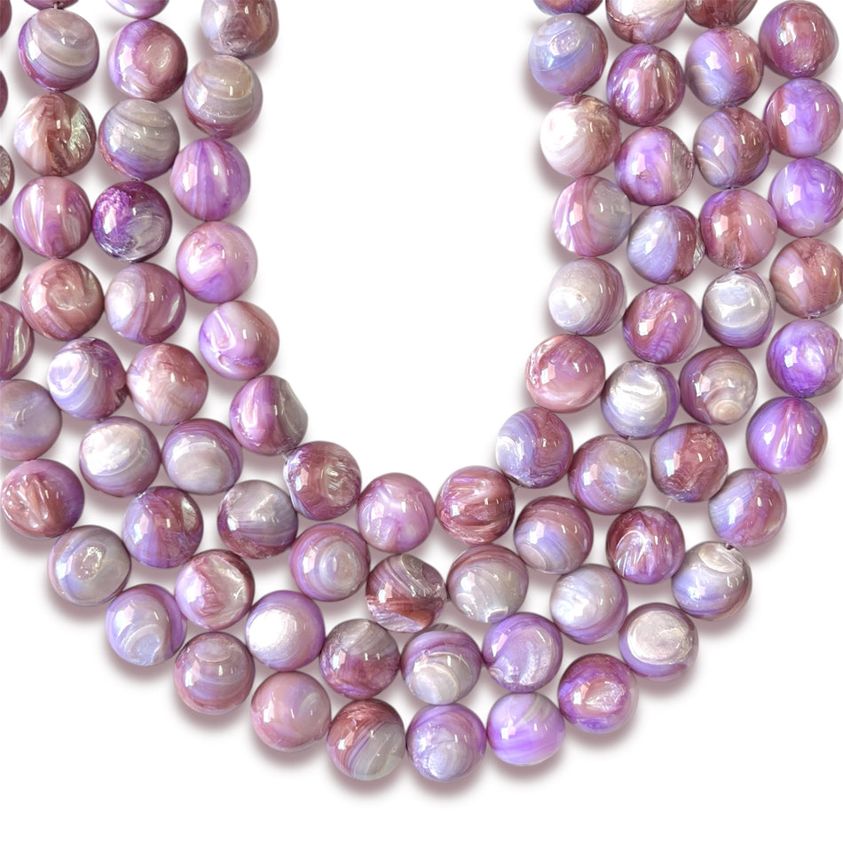 Round Shell Bead Strand, 16mm