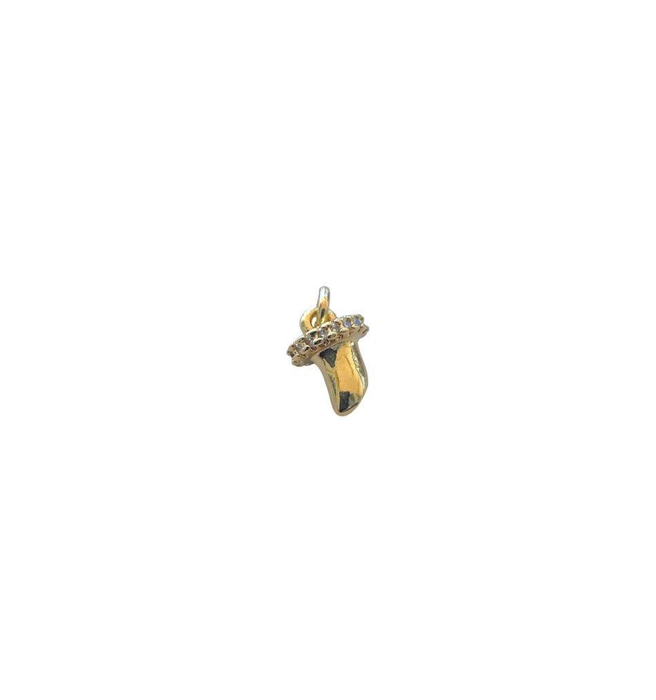 Gold-Filled Zirconia Horn Charm, 2pcs