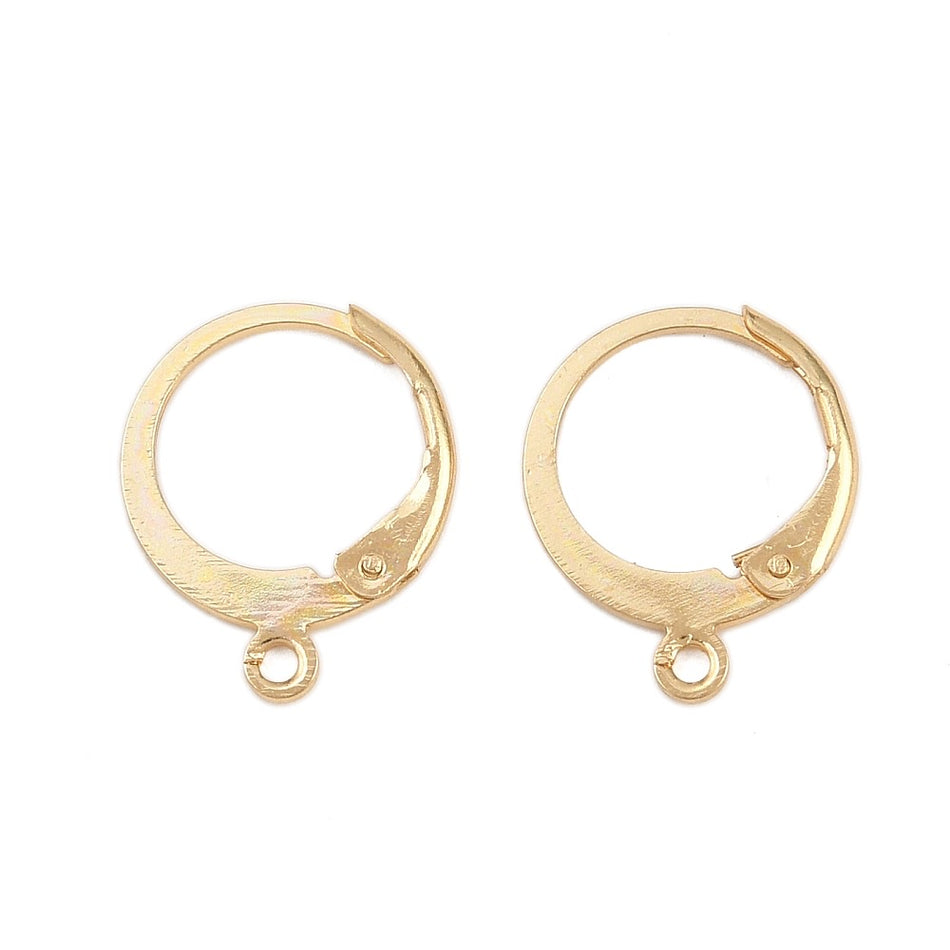 Stainless Steel Leverback Earring Loop 14mm, 10pcs