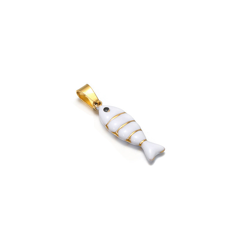 Stainless Steel Fish Pendant 22mm, 1pc