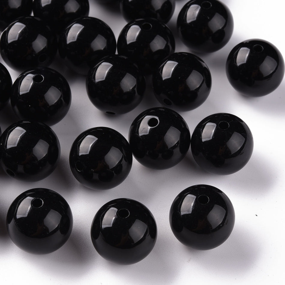 Solid Color Round Acrylic Beads 20mm, 10pcs