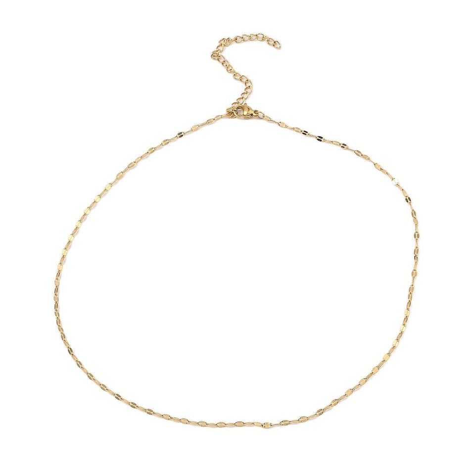 Stainless Steel Chain Necklace with Extensor 16inch, 1pc