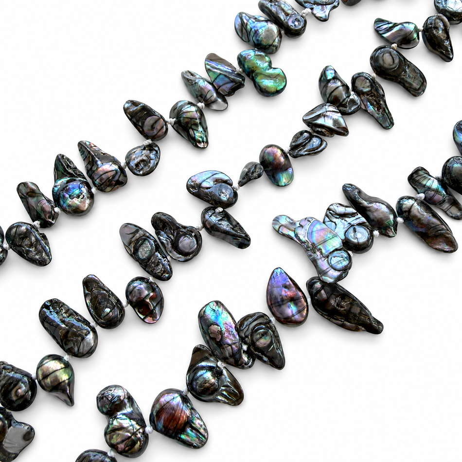 Dark Tornasol Natural Freshwater Pearl 16mm, 48 inch Strand