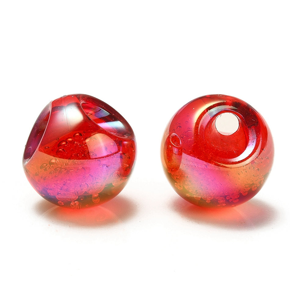 Bubbles Round Acrylic Beads 20mm, 10pcs