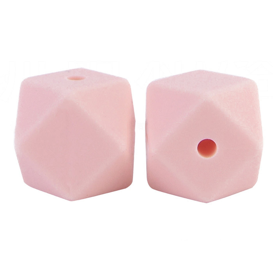 Rubber Polygon Beads 17mm, 10pcs