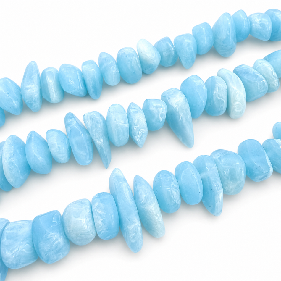 Matte Resin Chip Bead 20mm Strand