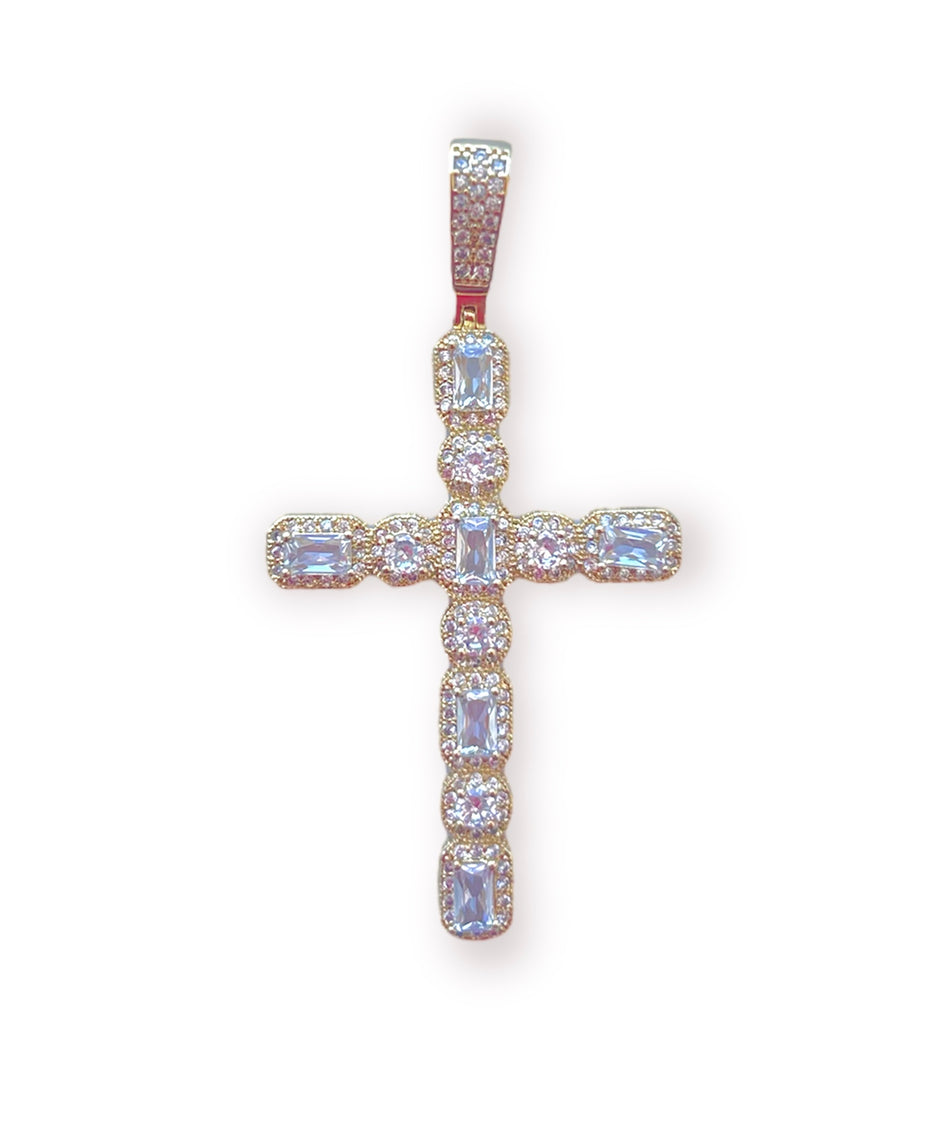 Gold Filled Zirconia Cross, 1pc