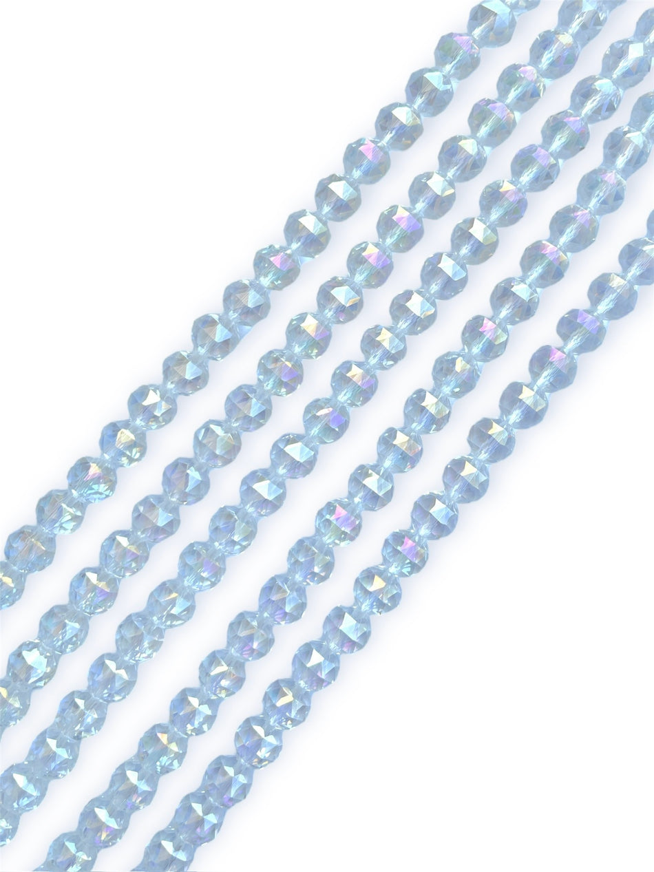 Faceted Round Crystal Strand, 12mm