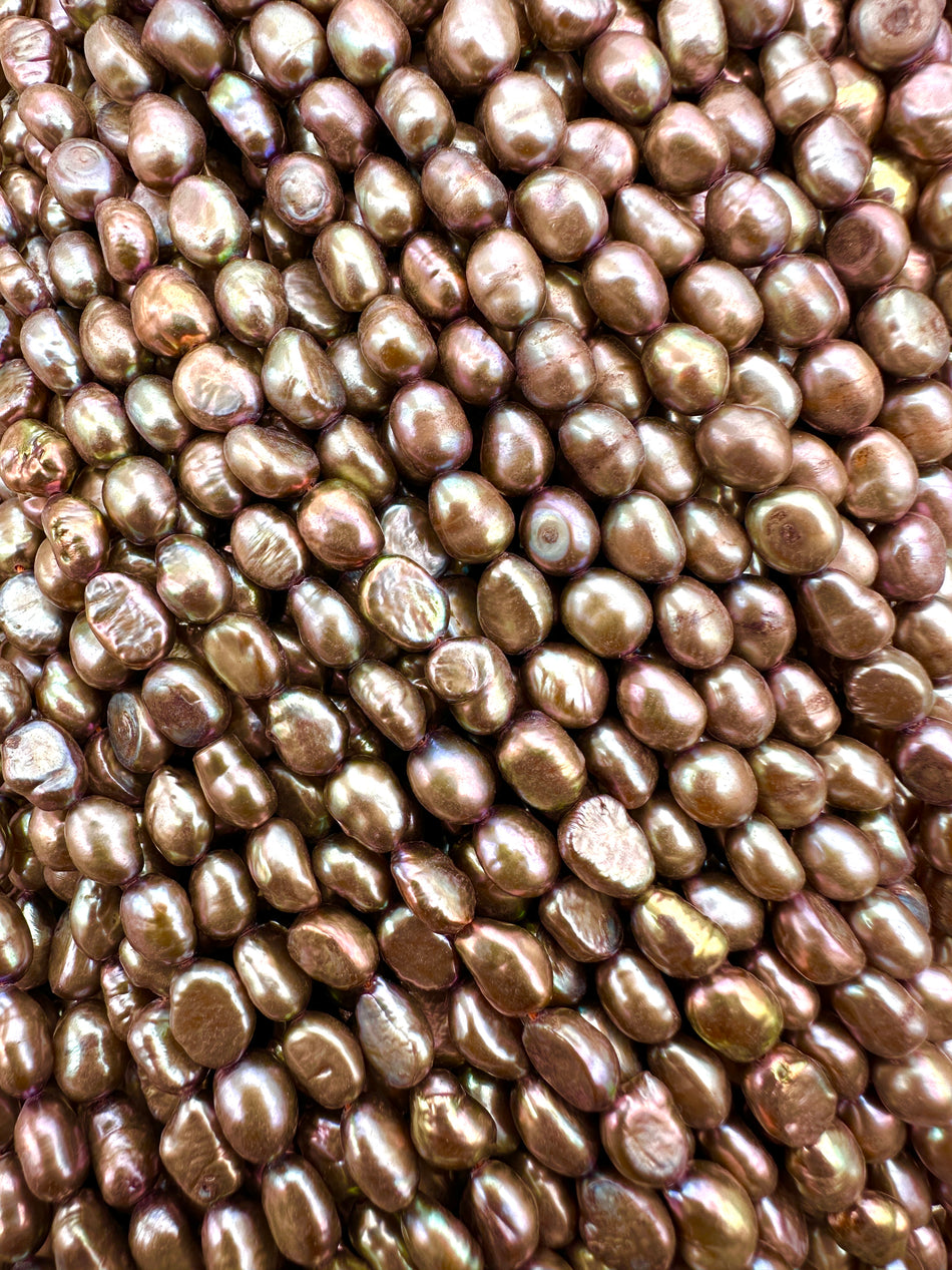 Freshwater Rice Pearl Strand, 10mm