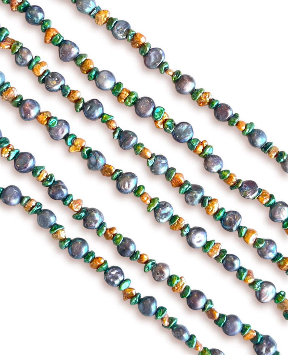 Multicolor Freshwater Pearl Strand, 6-10mm