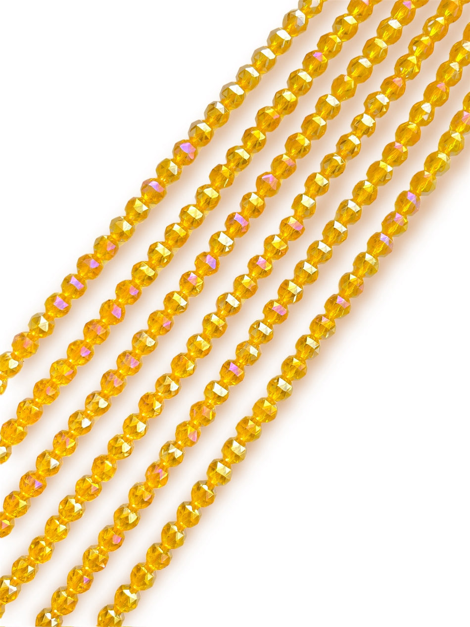 Faceted Round Crystal Strand, 8mm