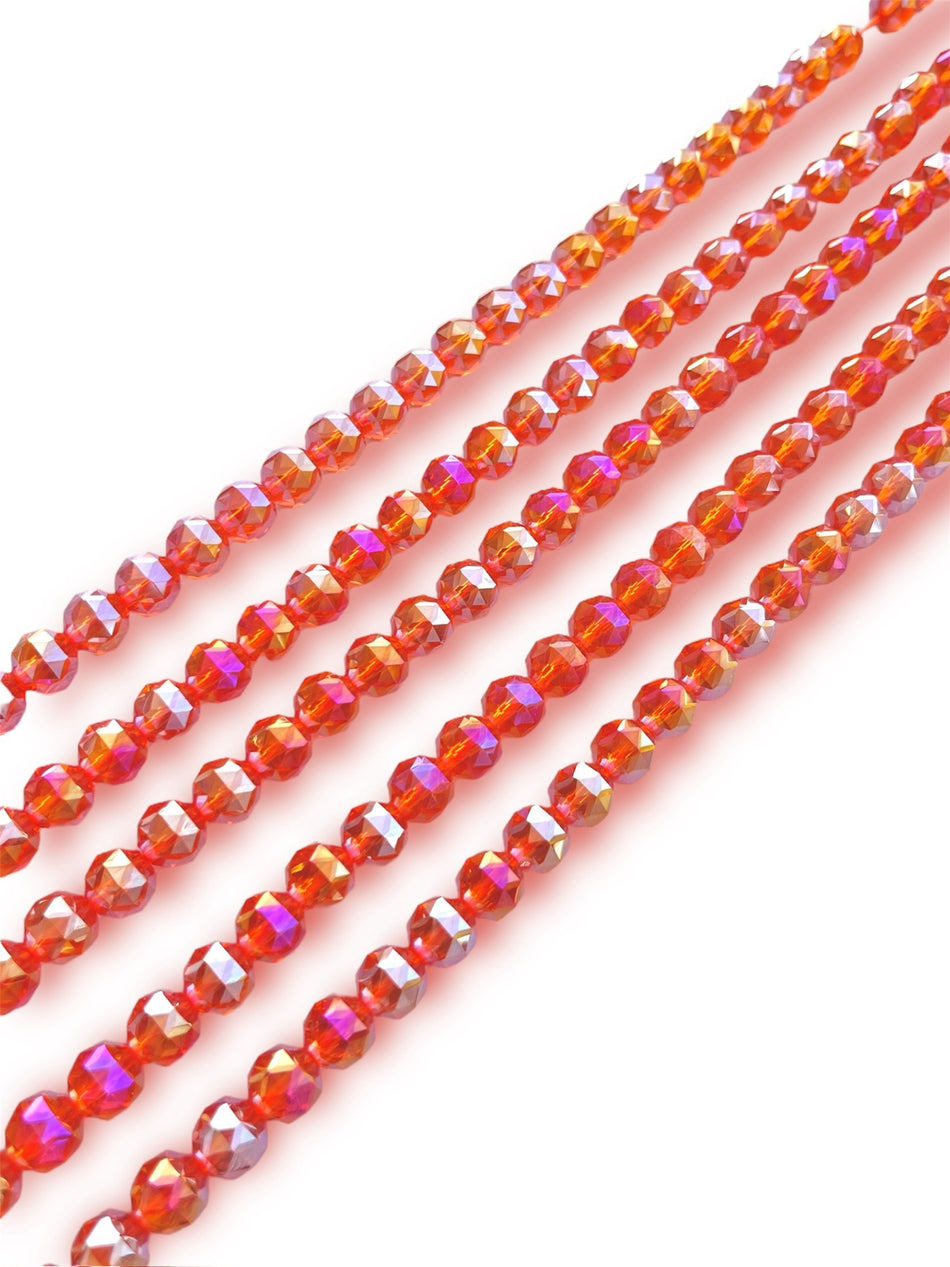 Faceted Round Crystal Strand, 8mm