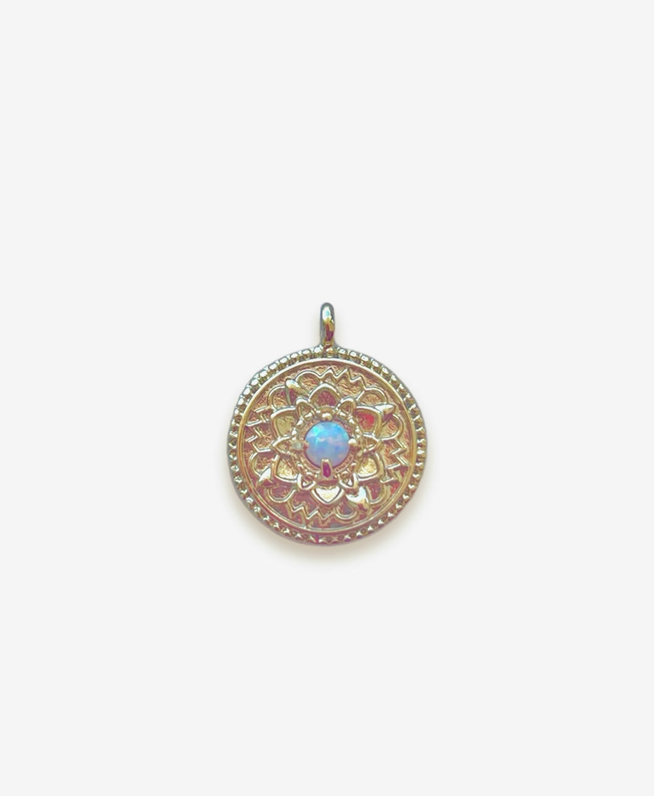 Gold Filled Flower Pendant, 1pc