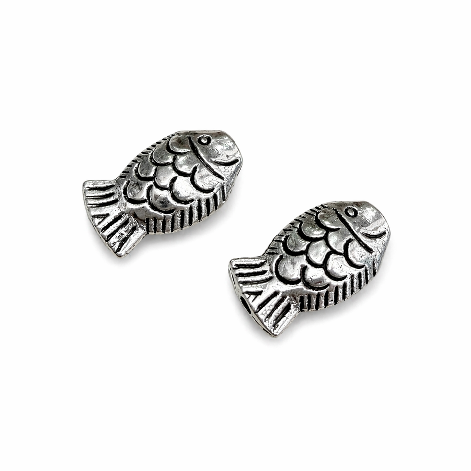 Silver Fish Bead 16mm, 4pcs