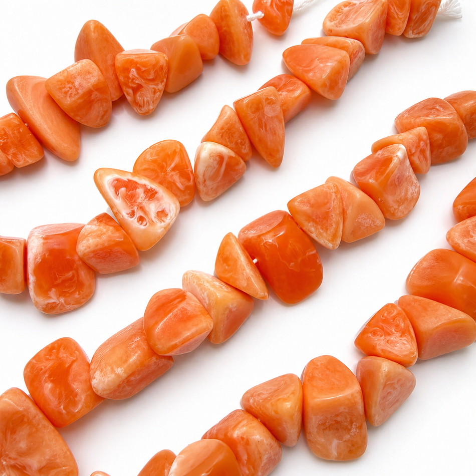 Resin Chunk Bead 24mm Strand