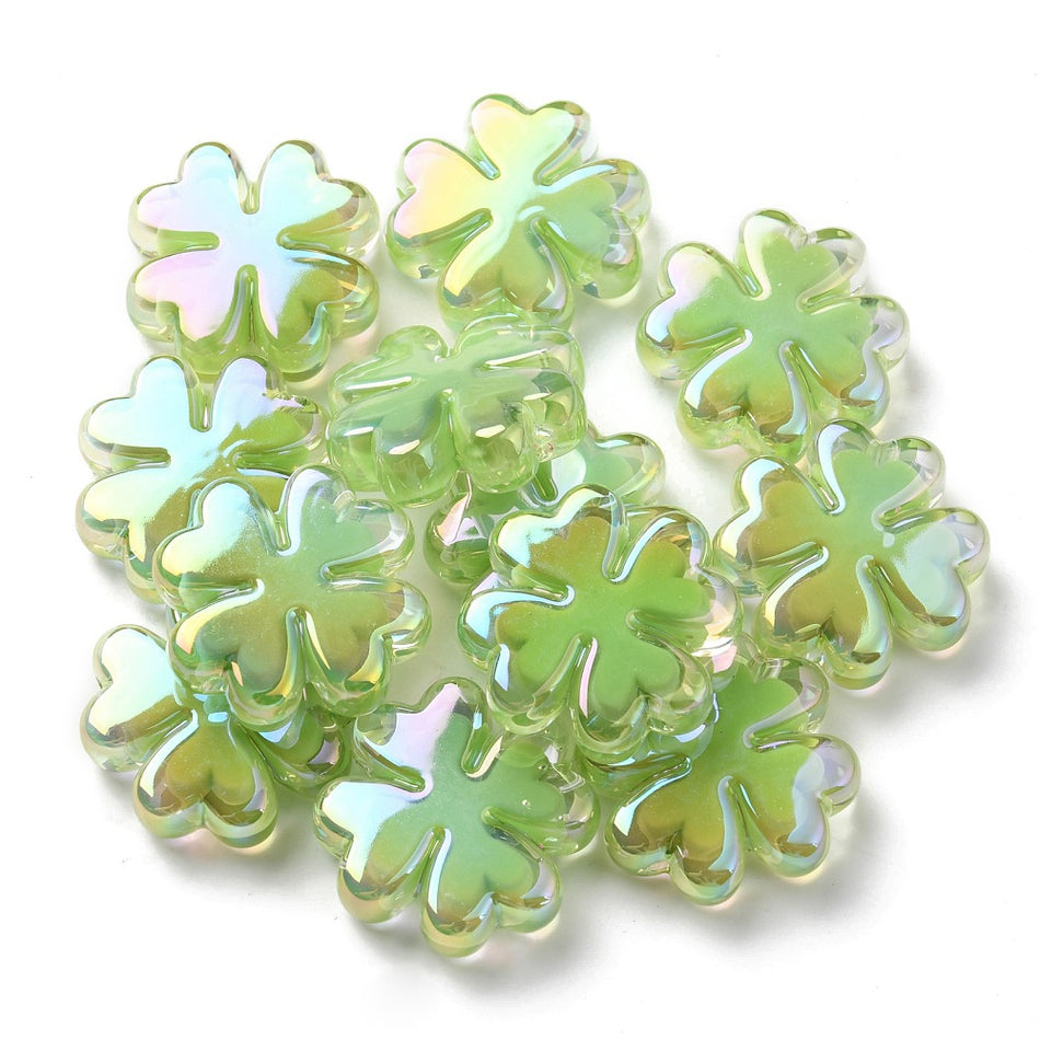 Clover Acrylic Bead 25mm, 5pcs